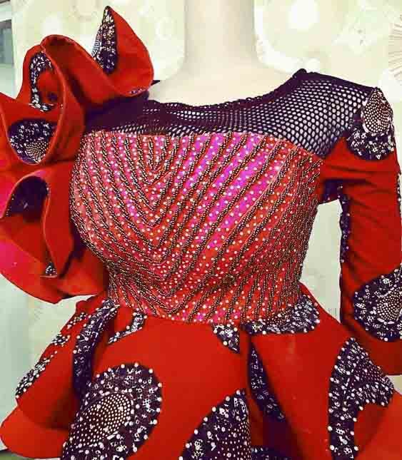 Ankara Stones Dress